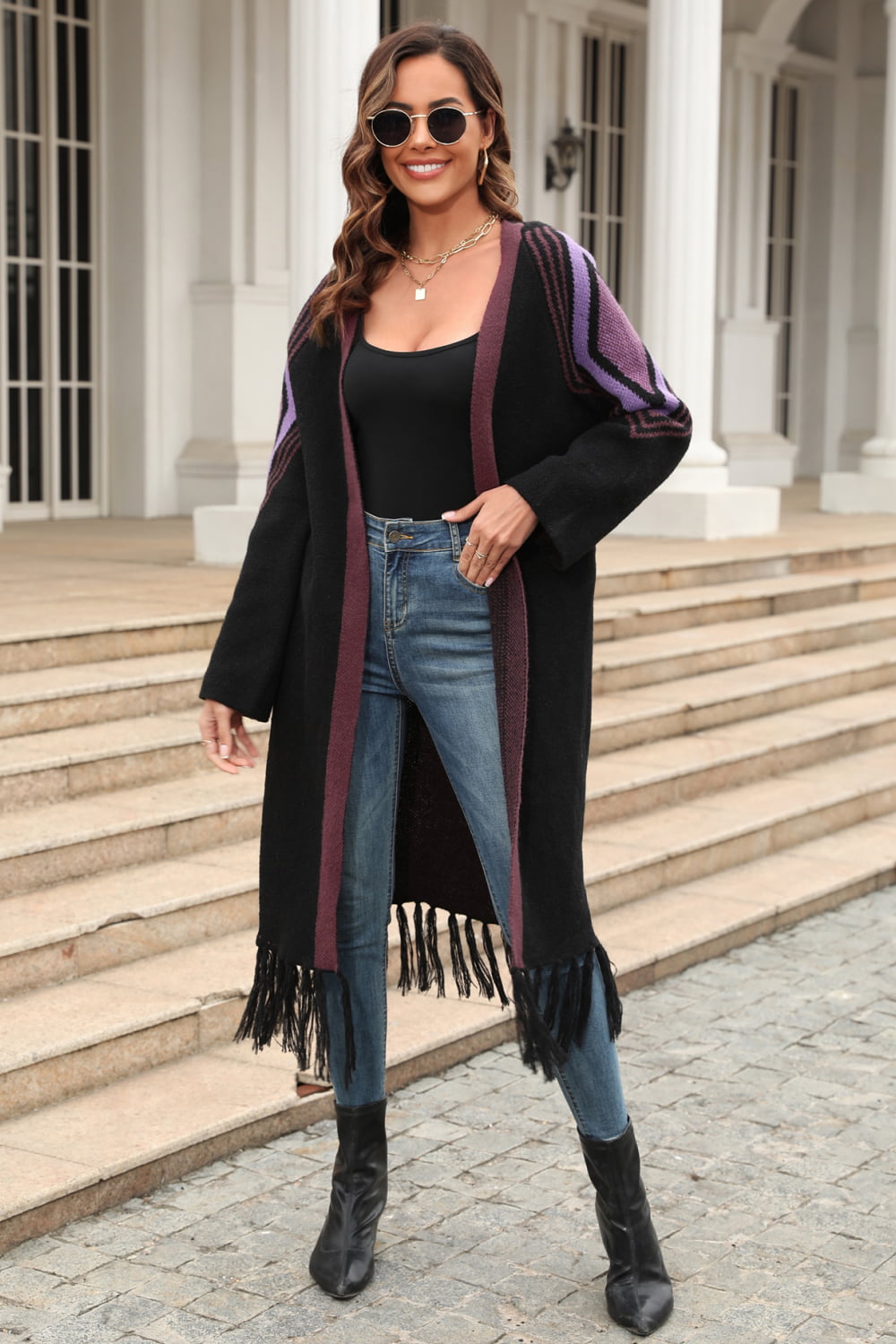 Fringe duster clearance cardigan