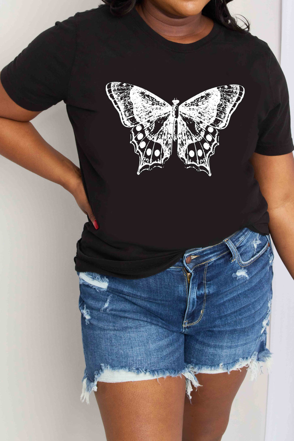 Simply Love Full Size Butterfly Graphic Cotton T-Shirt