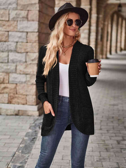 PREORDER Open Front Cardigan with Pockets