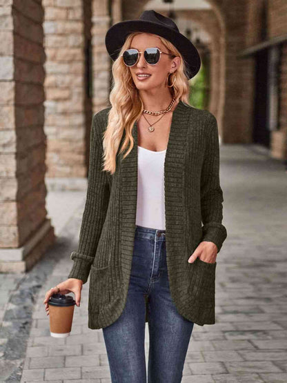 PREORDER Open Front Cardigan with Pockets