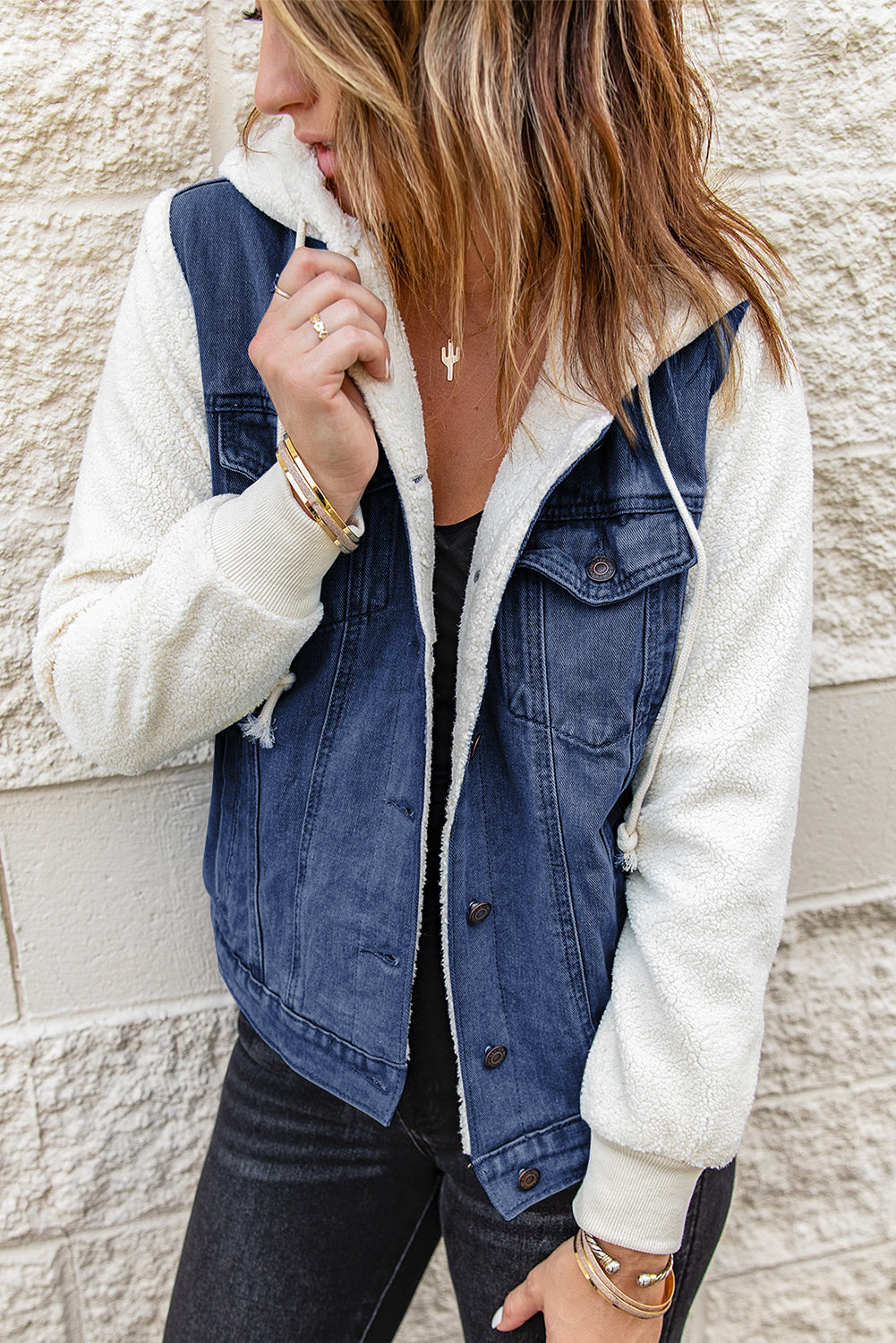 Denim and hotsell sweatshirt jacket