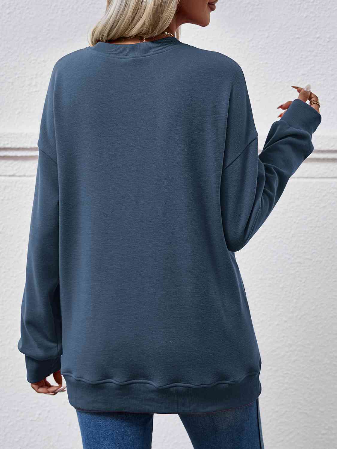 Dropped Shoulder Sweatshirt with Pockets The Nest On Main