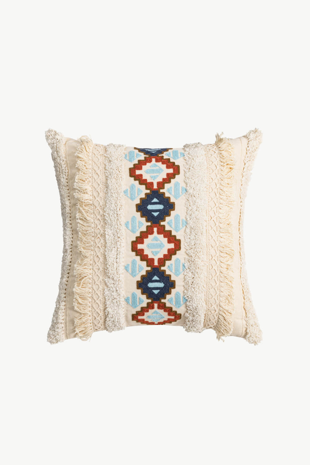 Embroidered Detail Decorative Throw Pillow Case