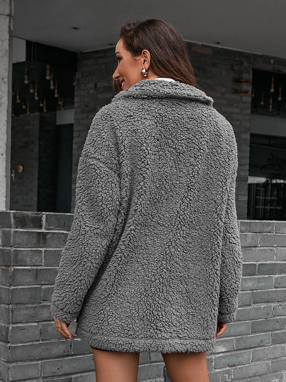 Grey teddy clearance bear coat