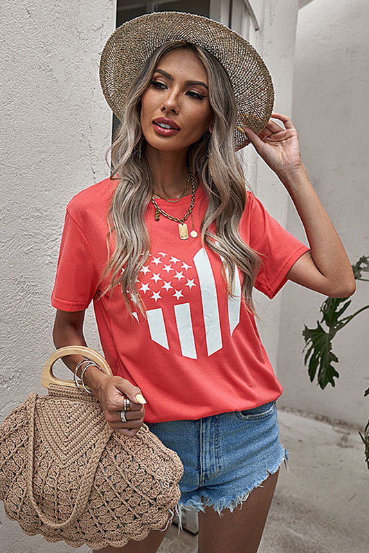 Stars and Stripes Graphic Tee Shirt