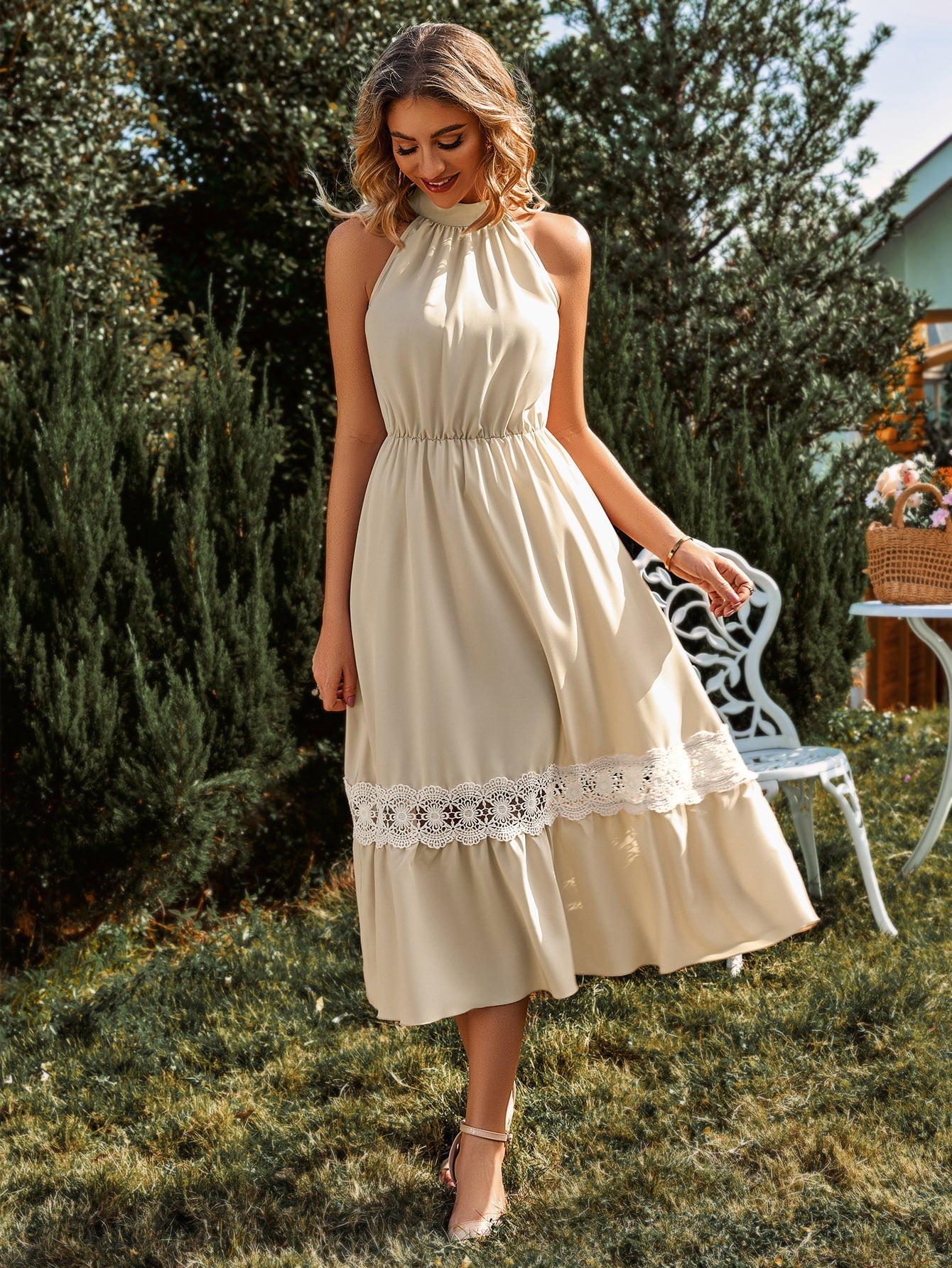 Knee Length Grecian Dress