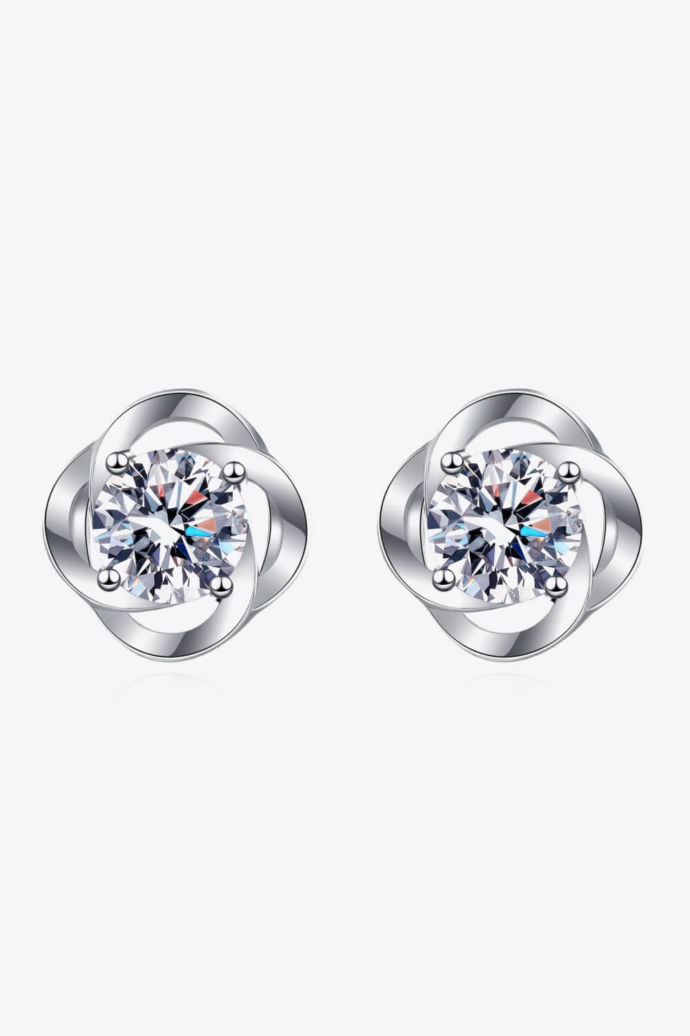 It's Your Day Moissanite Rhodium-Plated Stud Earrings