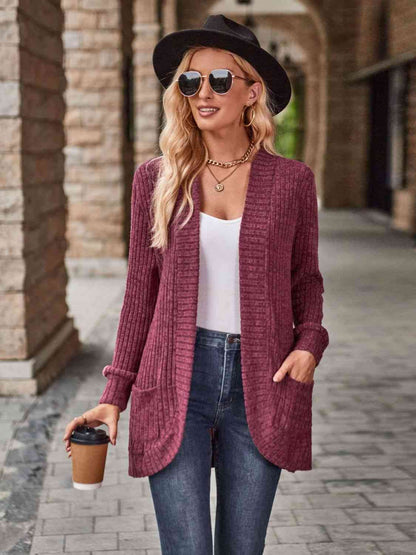 PREORDER Open Front Cardigan with Pockets