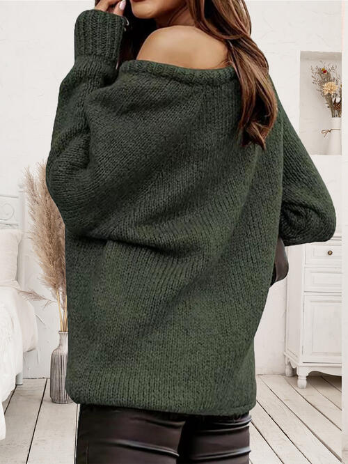 One Shoulder Long Sleeve Sweater The Nest On Main