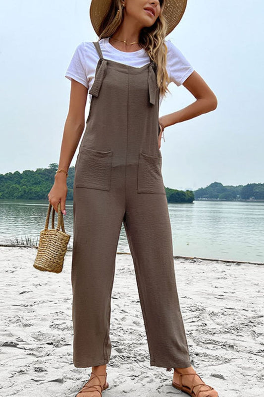 Straight Leg Jumpsuit with Pockets