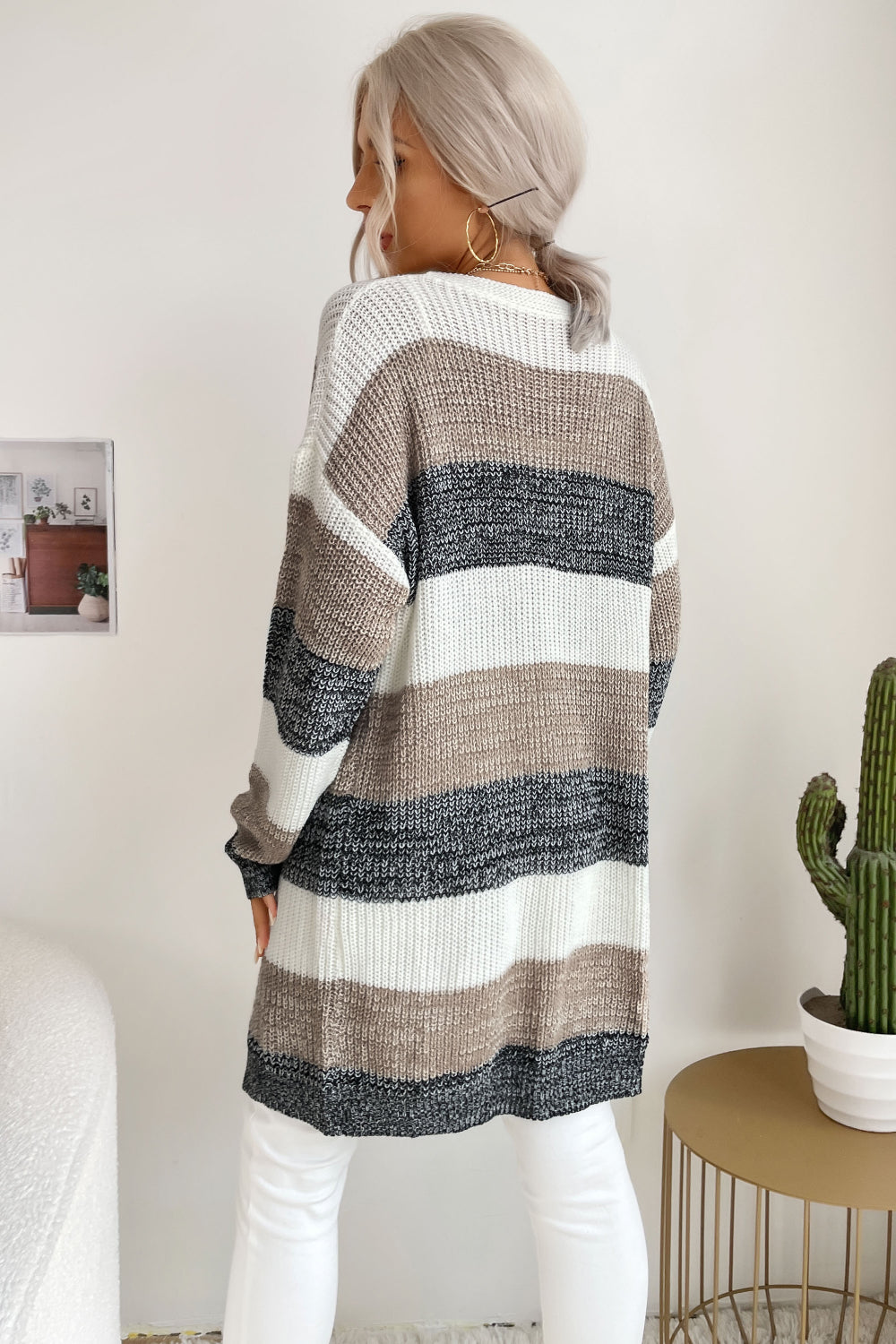 Striped Long Sleeve Duster Cardigan The Nest On Main